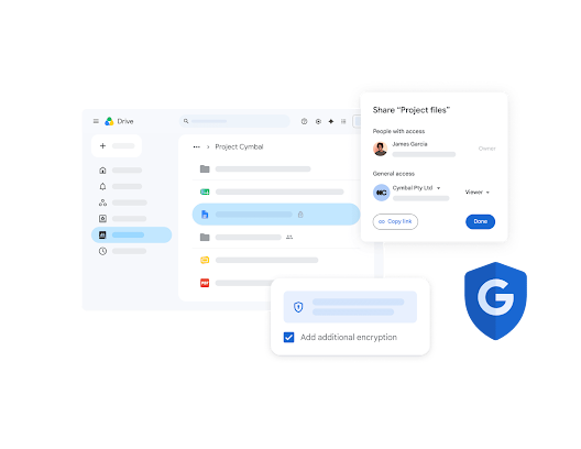 Sharing project files in Google Drive and exploring more file actions with Gemini