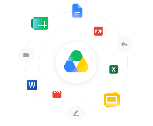 A logo cloud of popular Google Workspace products